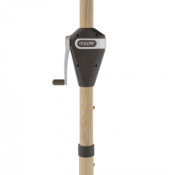 Doppler Balkon Kurbelschirm ALU WOOD Ultra 300x200cm höhenverstellbar Natur
